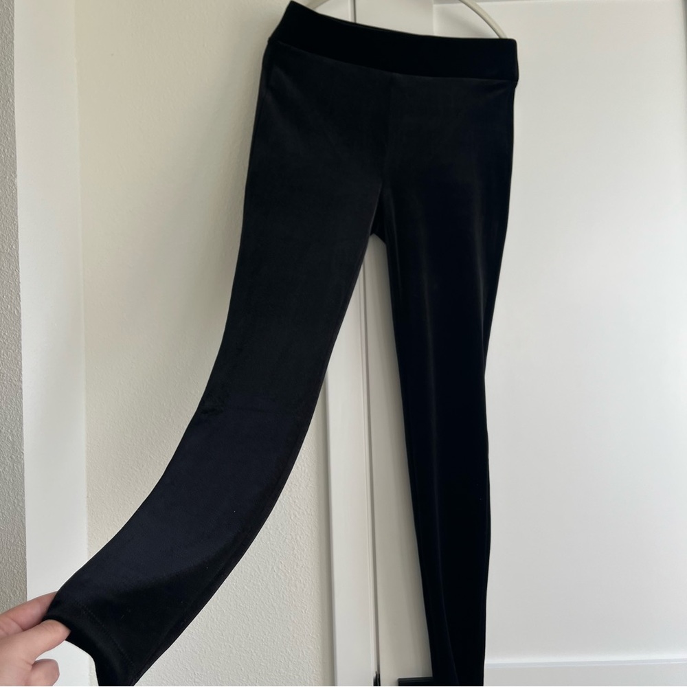 Black Velvet Leggings
